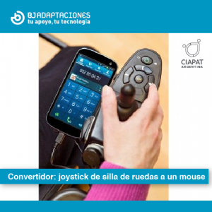 Convertidor del joystick de la silla de ruedas en un mouse