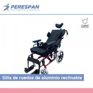 Silla de ruedas aluminio reclinable postural