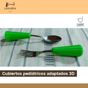 Cubiertos adaptados pediátricos mango 3D